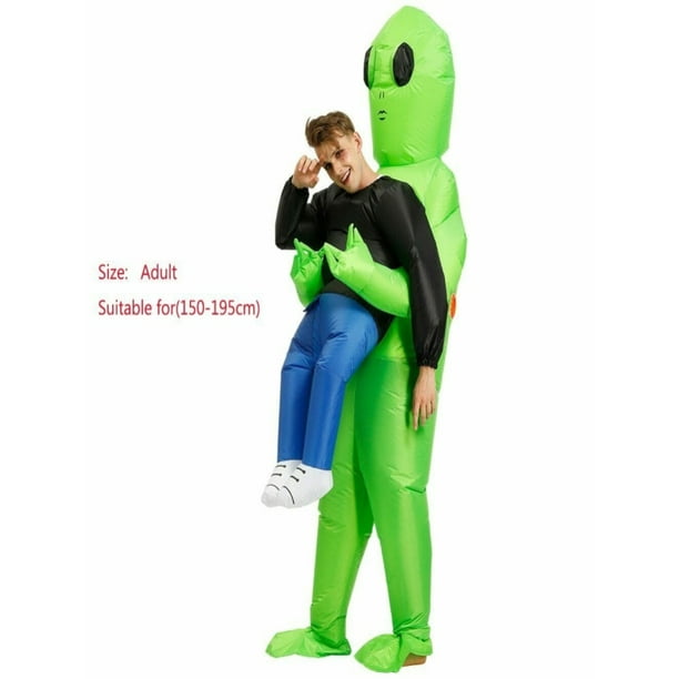 Adults Inflatable Green Alien Costume Carnival Halloween Cosplay Party Suit Kids Adults Inflatable Green Alien Costume Carnival Halloween Cosplay Party Suit Kids